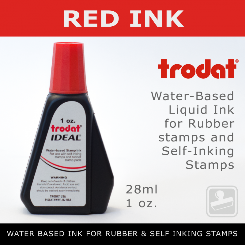 Trodat Stamp Ink Refill 6/4913 Stamp Pack of 3 Red