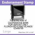 Check Endorsement Stamp - LARGE