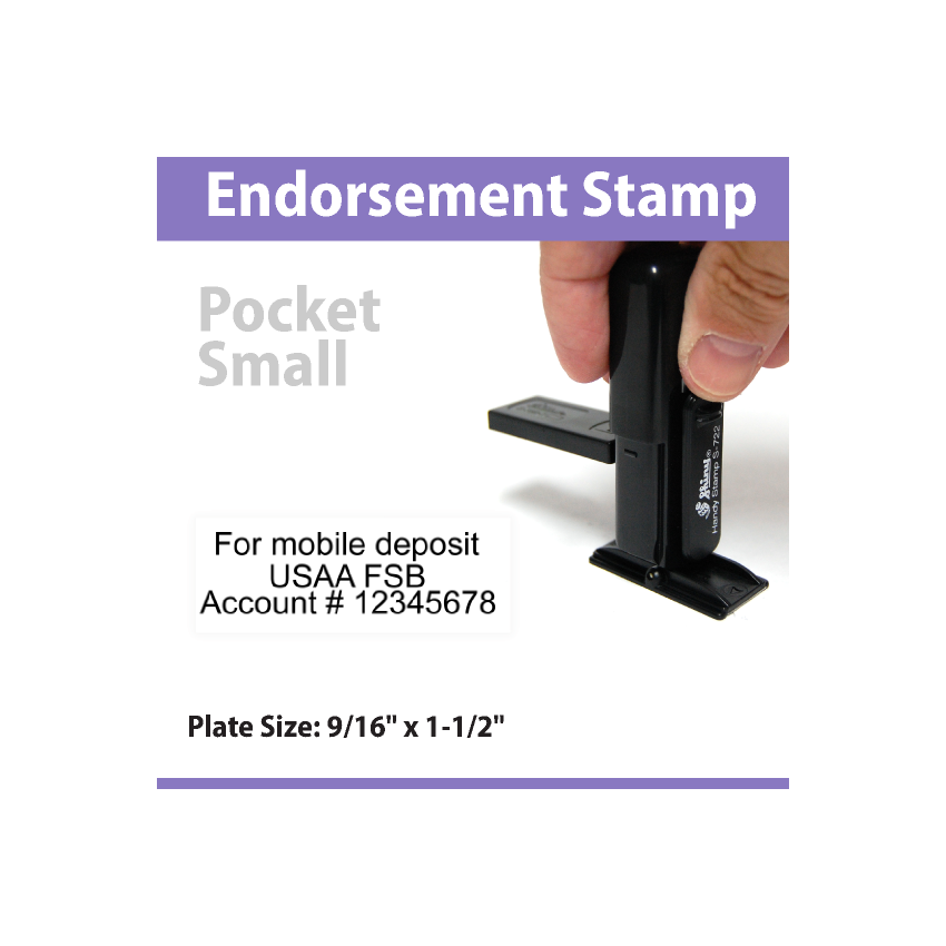 Pocket Endorsement Stamp - SMALL