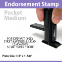Pocket Endorsement Stamp - MEDIUM
