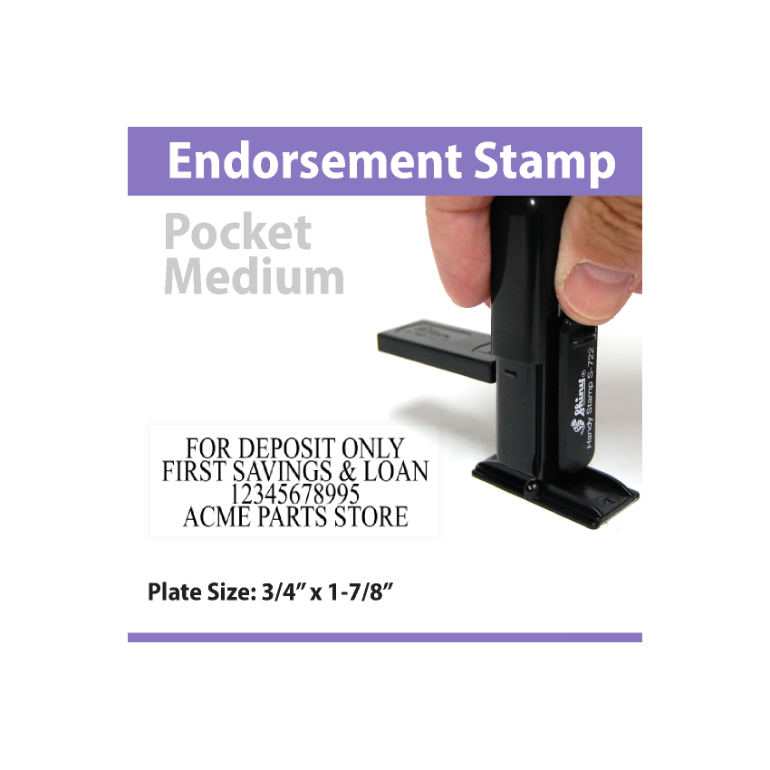 Pocket Endorsement Stamp - MEDIUM