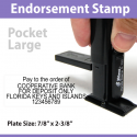 Pocket Endorsement Stamp - LARGE