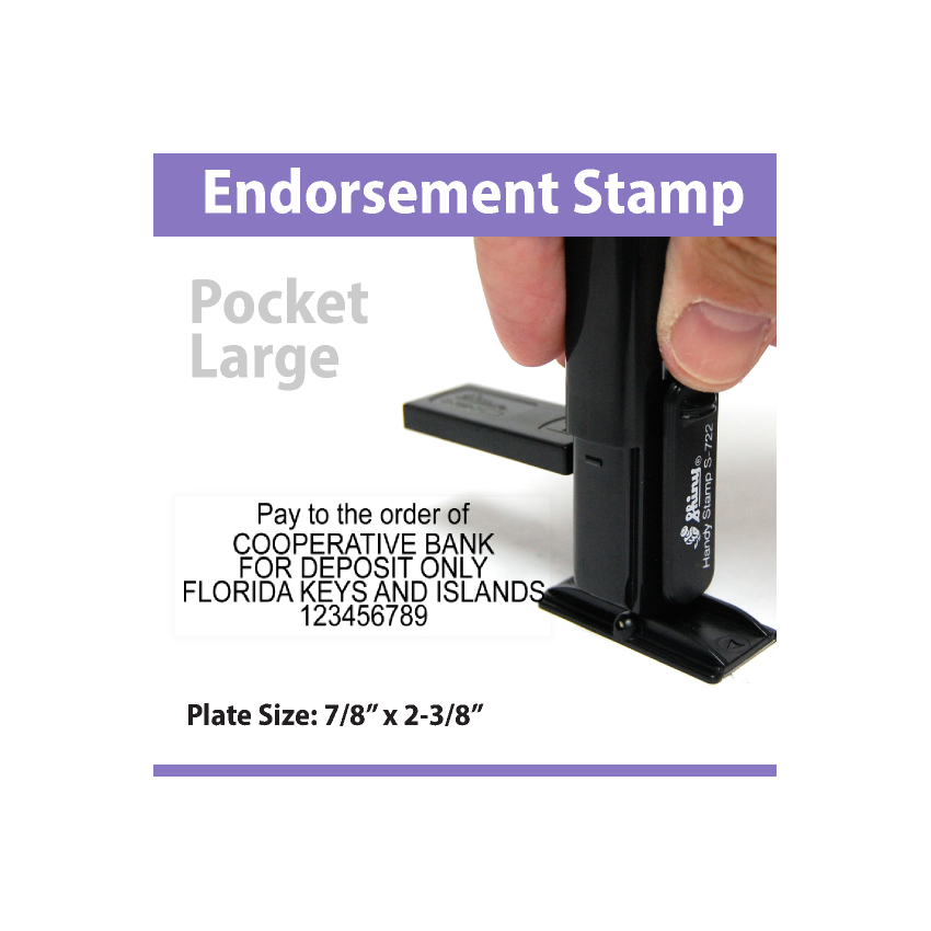 Pocket Endorsement Stamp - LARGE
