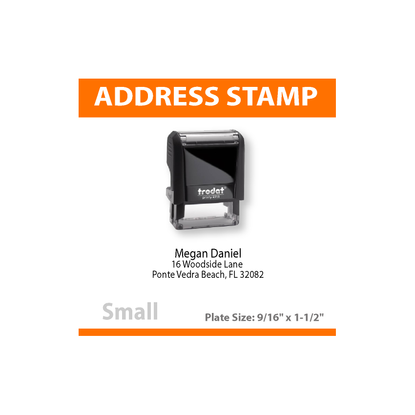 Return Address Stamp - SMALL Printy 4912