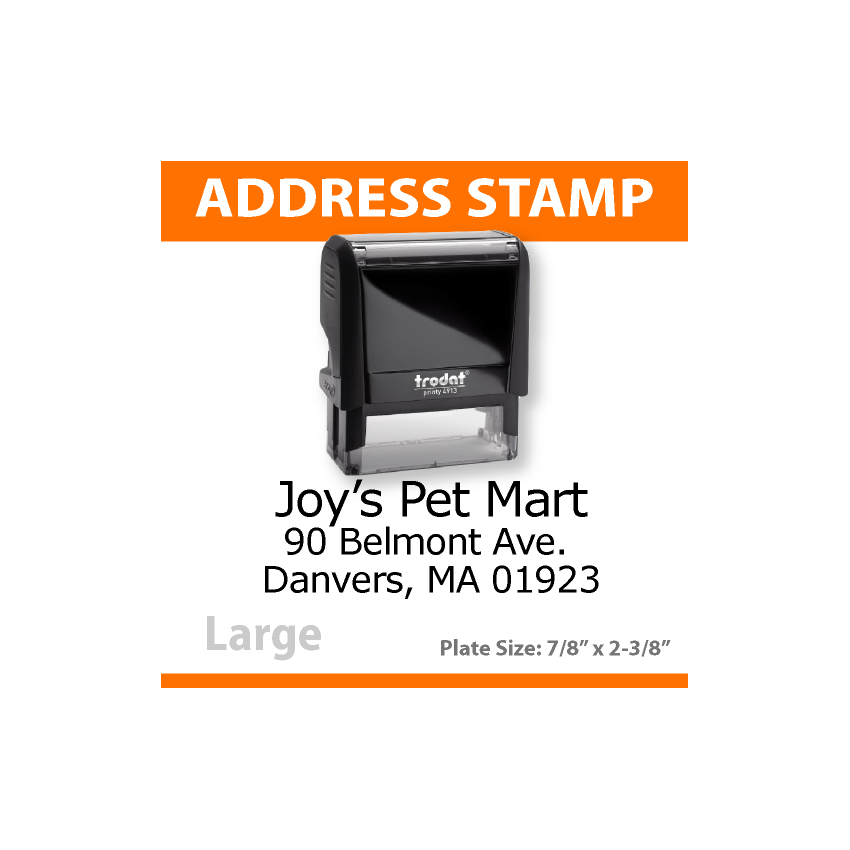 Return Address Stamp - LARGE Printy 4914