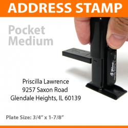 Pocket Address Stamp - MEDIUM