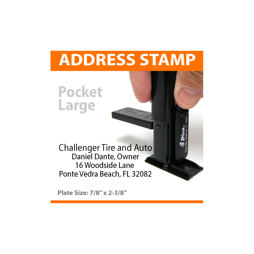 Pocket Address Stamp - LARGE