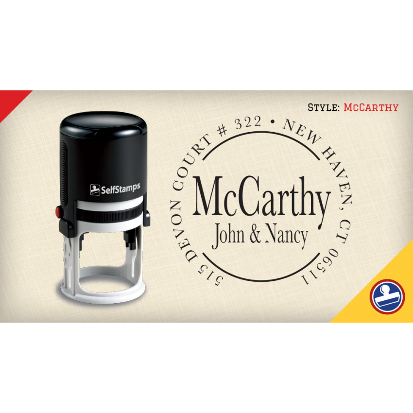 McCarthy Return Address Stamps
